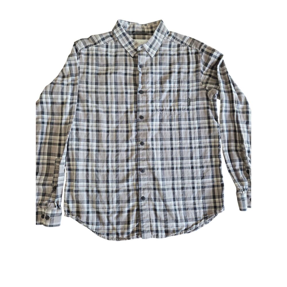 Mens Columbia Long‎ Sleeve Button Up Shirt Sz M Outdoor Cotton